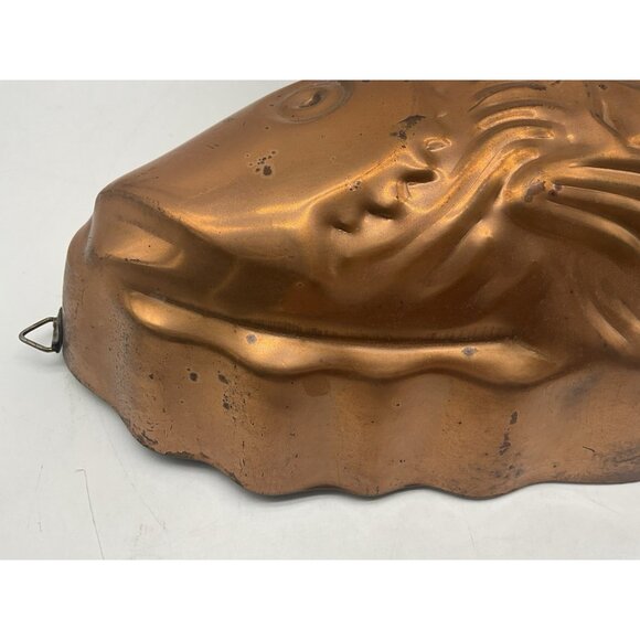 Copper Vintage 1970s Daewoo Copper Fish Kitchen Mold Made in Korea Home Decor - Picture 5 of 12